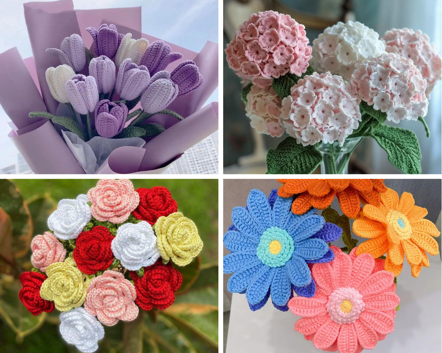 4 Häkelanleitungen zum Preis von 3 – verpasse es nicht!