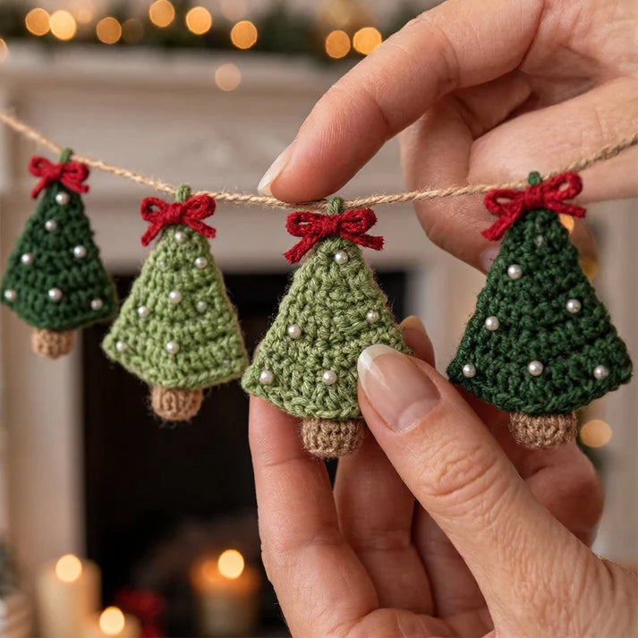 Weihnachtsbaum Girlande Häkelanleitung PDF