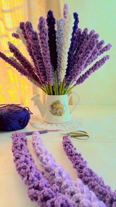 Gehäkelter Lavendel – Deutsches Häkelmuster