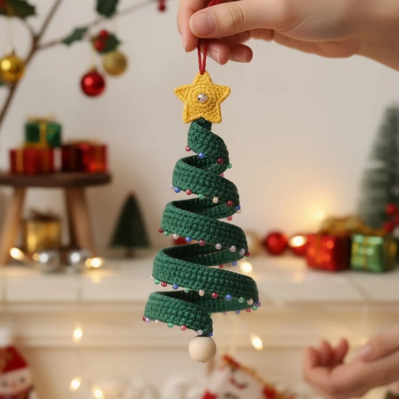 Weihnachtsspiral-Anhänger (Digitale Häkelanleitung)