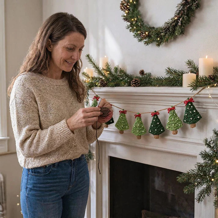 Weihnachtsbaum Girlande Häkelanleitung PDF