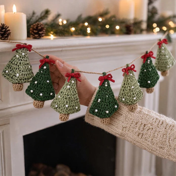 Weihnachtsbaum Girlande Häkelanleitung PDF
