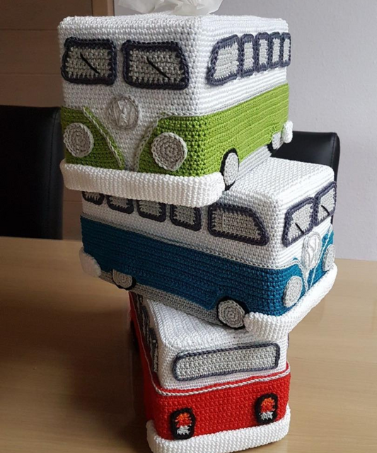 Häkle deinen eigenen VW-Bus Taschentuchbox Halter